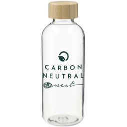 Reusable Logo Bottle w/ Bamboo Lid - 22 oz.