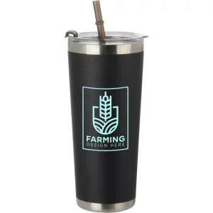 Request Sample Stainless Vacuum Custom Tumbler w/ Straw - 20 oz.