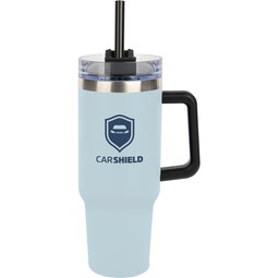Stainless Steel Custom Cup w/ Straw - 40 oz.