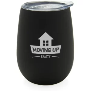 Laser Engraved Dual Wall Stemless Stainless Steel Custom Wine Tumbler - 10 oz.