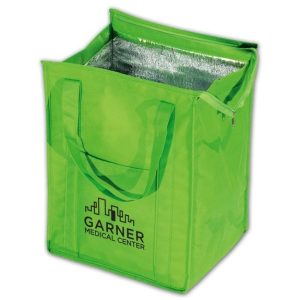 Insulated Polytex Promotional Tote Bag w/ Zipper