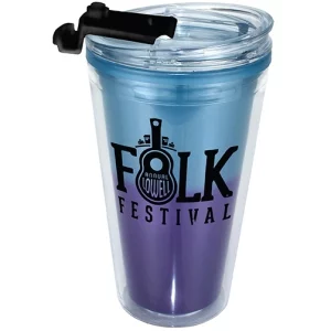 Mood Color Changing Acrylic Custom Tumbler w/ Flip Top Lid - 16 oz.