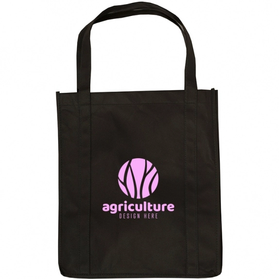 Black Heavy-Duty Jumbo Non-Woven Custom Tote Bag