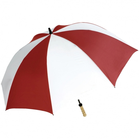 Burgundy_White Wind Resistant Golf Custom Umbrella - 60_