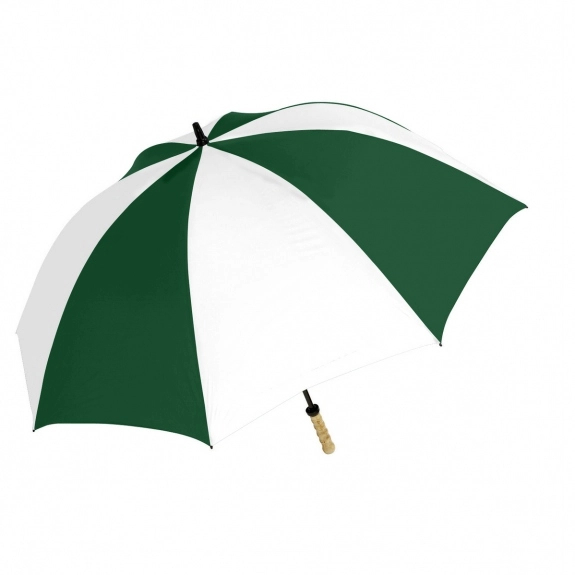Hunter Green_White Wind Resistant Golf Custom Umbrella - 60_