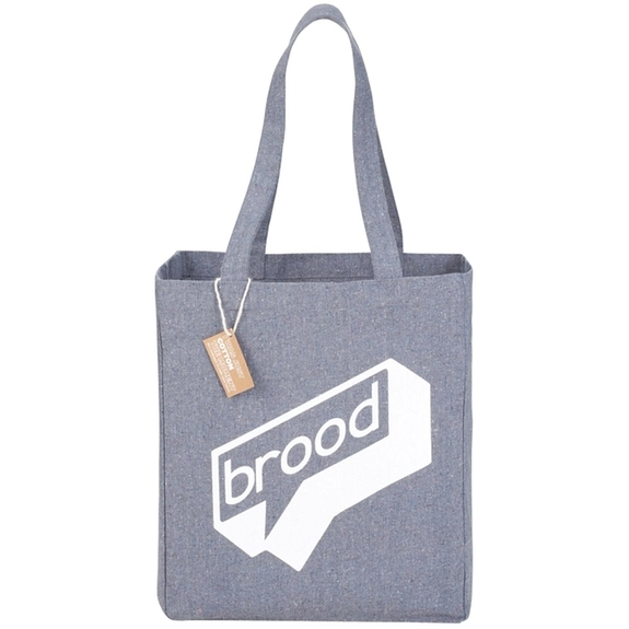 Multi-Colored Recycled Cotton Custom Tote Bag - 11_w x 13_h x 6_d