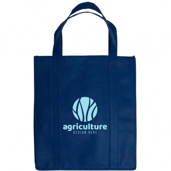 Navy Heavy-Duty Jumbo Non-Woven Custom Tote Bag
