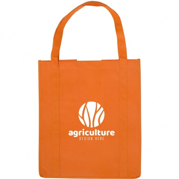 Orange Heavy-Duty Jumbo Non-Woven Custom Tote Bag