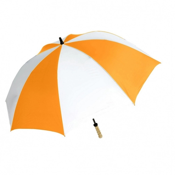 Orange_White Wind Resistant Golf Custom Umbrella - 60_
