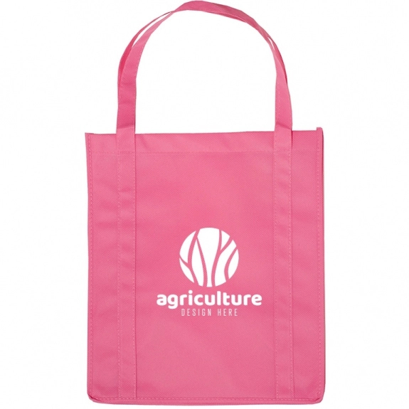 Pink Heavy-Duty Jumbo Non-Woven Custom Tote Bag