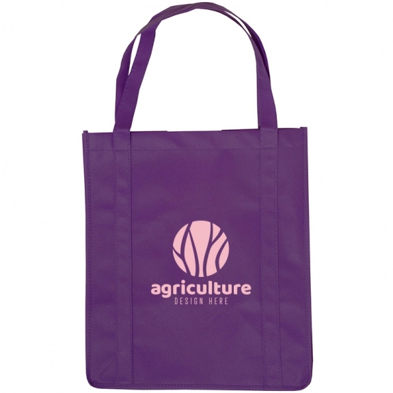 Purple Heavy-Duty Jumbo Non-Woven Custom Tote Bag