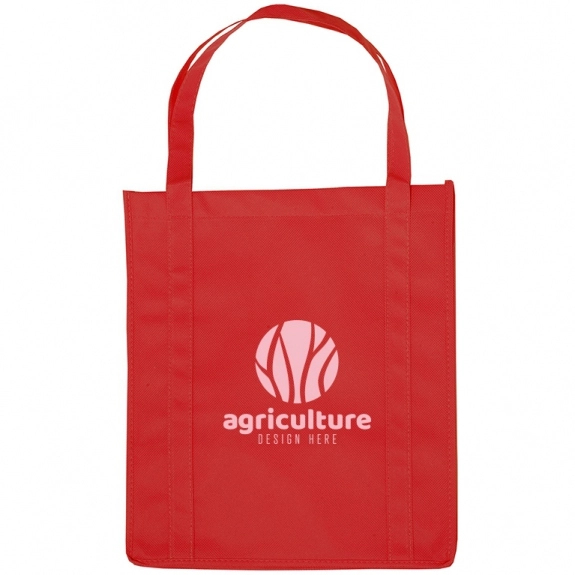 Red Heavy-Duty Jumbo Non-Woven Custom Tote Bag