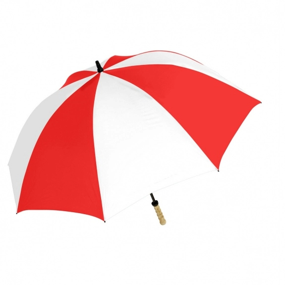 Red_White Wind Resistant Golf Custom Umbrella - 60_