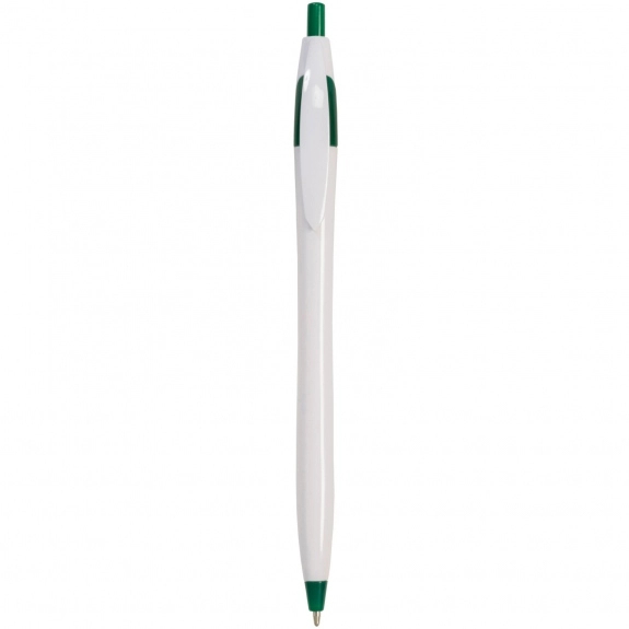 Green Full Color White Javelin Custom Pen