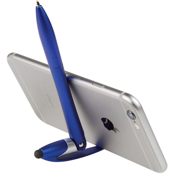 In Use - Javelin Style Folding Custom Stylus Pen w_ Phone Stand