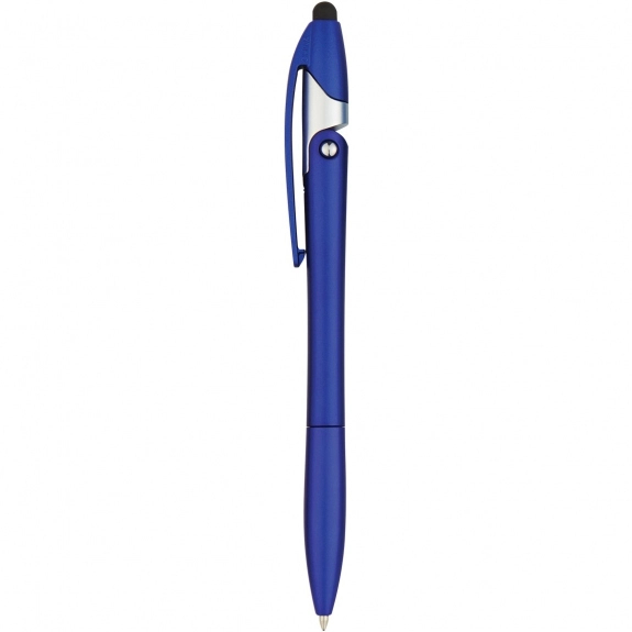 Metallic Blue - Javelin Style Folding Custom Stylus Pen w_ Phone Stand
